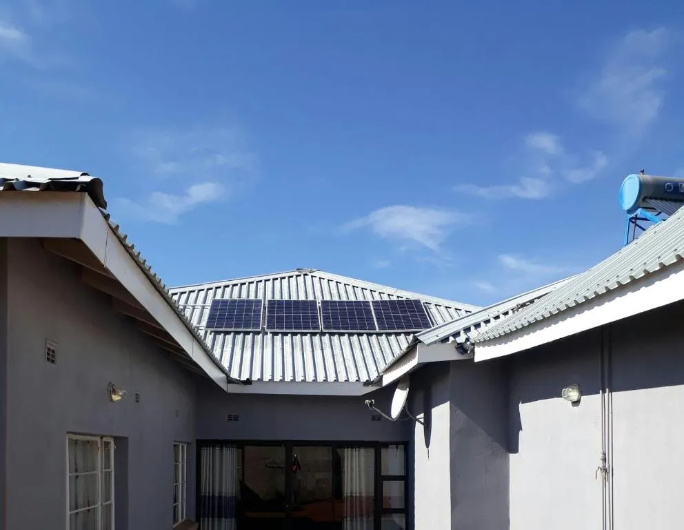 Solar panels on the roof